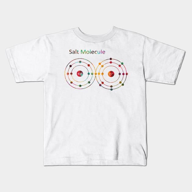 Salt Molecule Kids T-Shirt by erzebeth